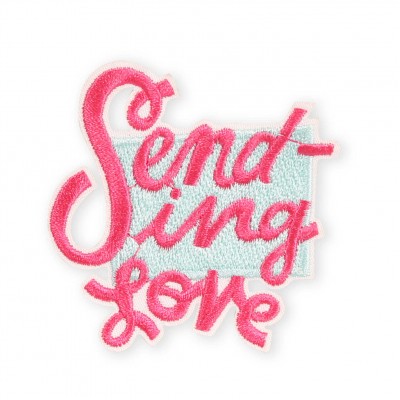 Autocollant sticker pour téléphone/tablette/ordinateur brodé en 3D - Sending love