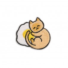 Sticker Aufkleber für Handy/Tablet/Computer 3D gestickt - Sleeping Cat on Cloud