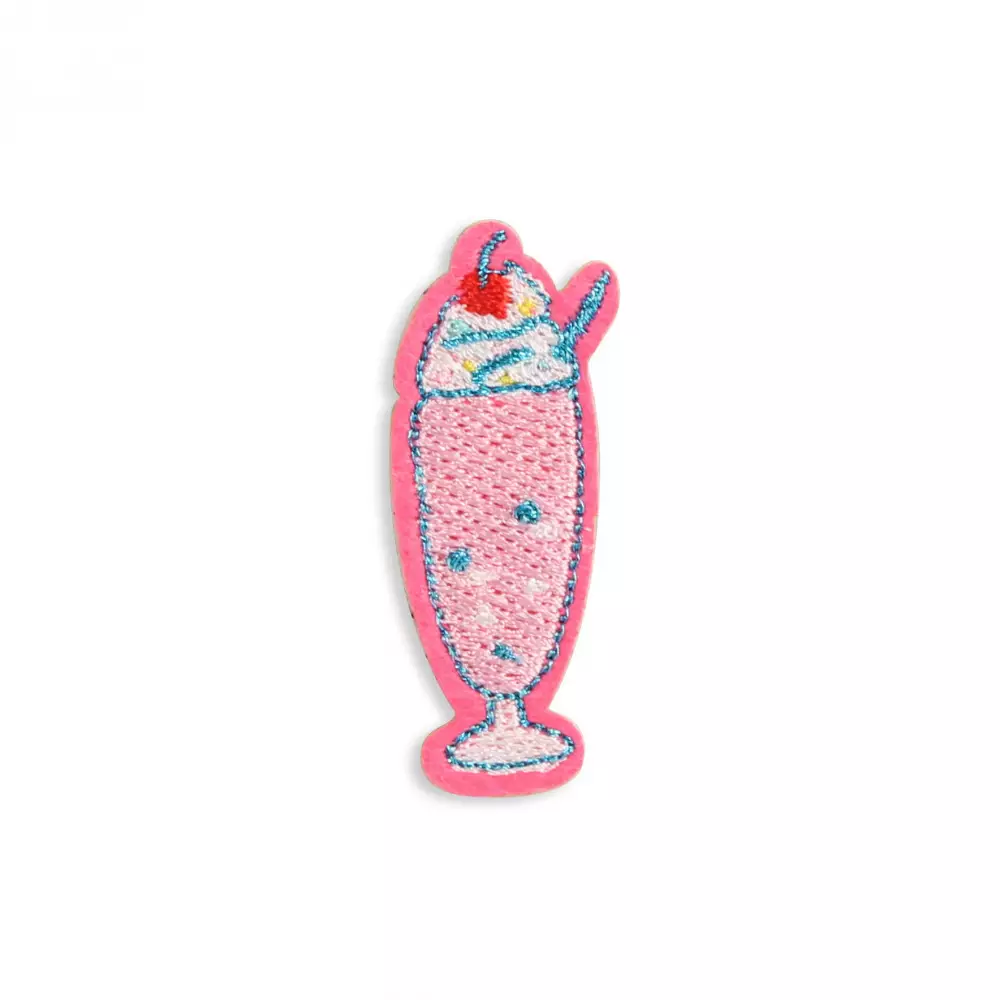 Sticker Aufkleber für Handy/Tablet/Computer 3D gestickt - Strawberry Ice Cream Drink
