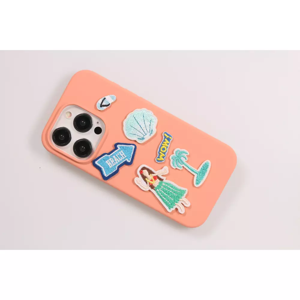 Sticker Aufkleber für Handy/Tablet/Computer 3D gestickt - Strawberry Ice Cream Drink