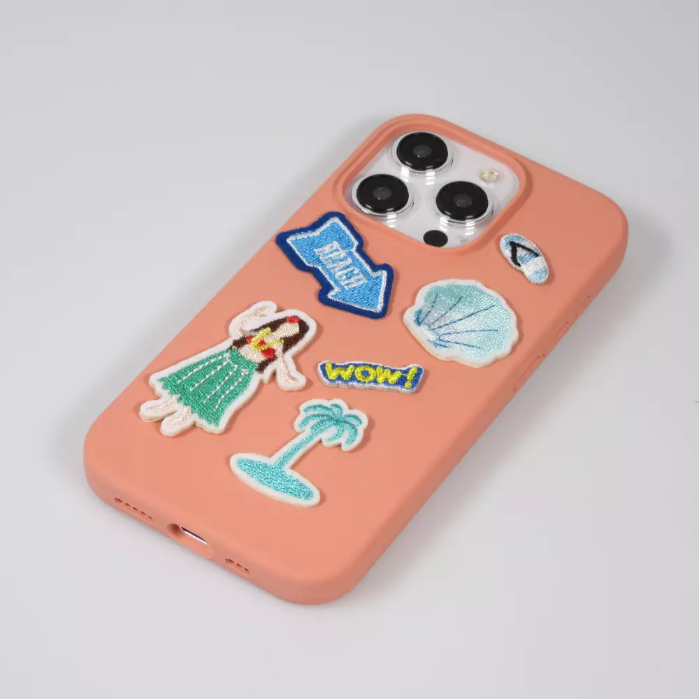 Sticker Aufkleber für Handy/Tablet/Computer 3D gestickt - Strawberry Ice Cream Drink