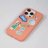Sticker Aufkleber für Handy/Tablet/Computer 3D gestickt - Strawberry Ice Cream Drink