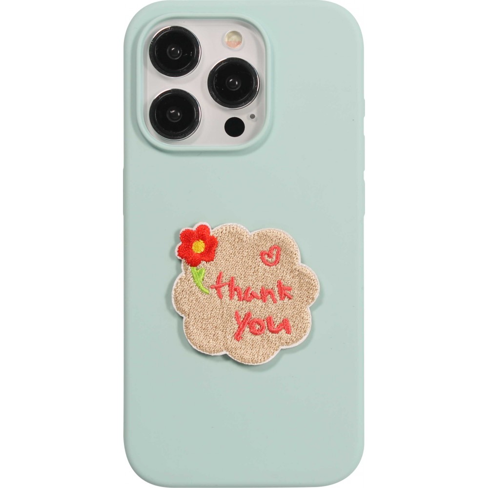Autocollant sticker pour téléphone/tablette/ordinateur brodé en 3D - Thank You Flower