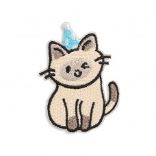 Sticker Aufkleber für Handy/Tablet/Computer 3D gestickt - The party cat