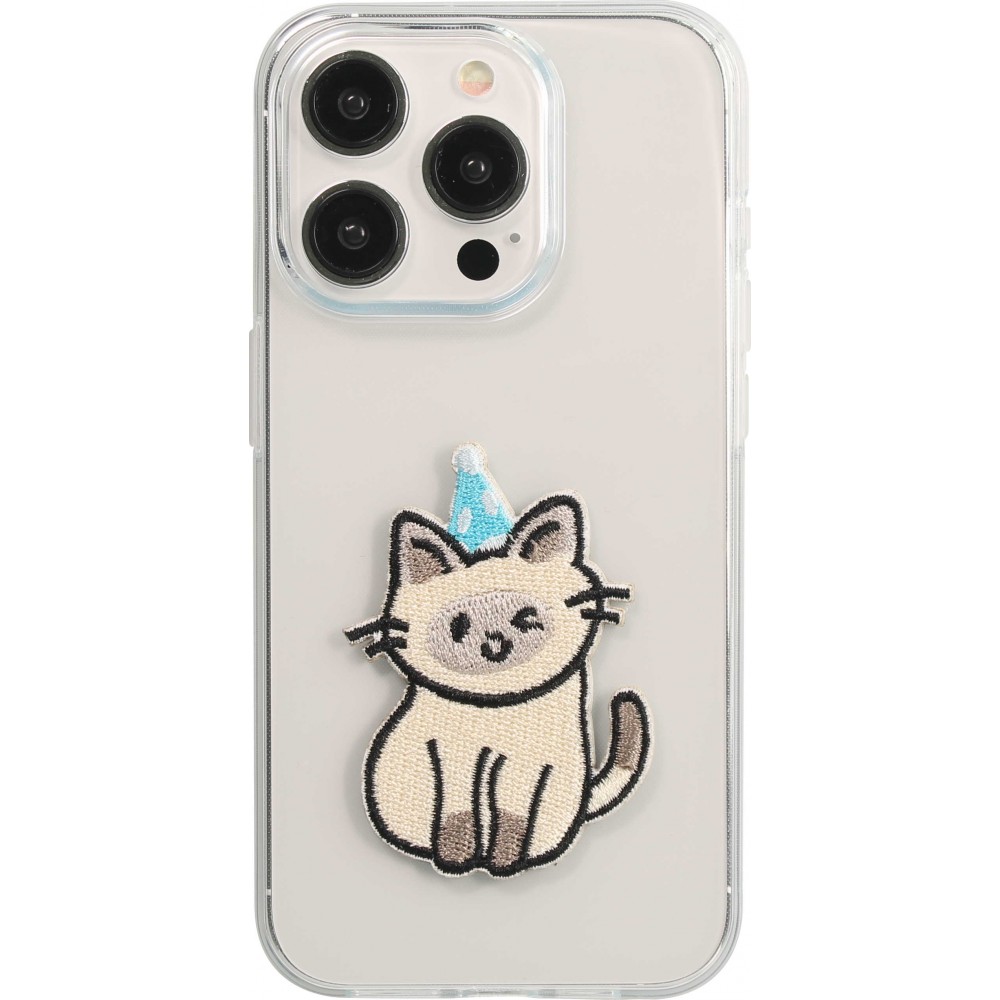 Sticker Aufkleber für Handy/Tablet/Computer 3D gestickt - The party cat