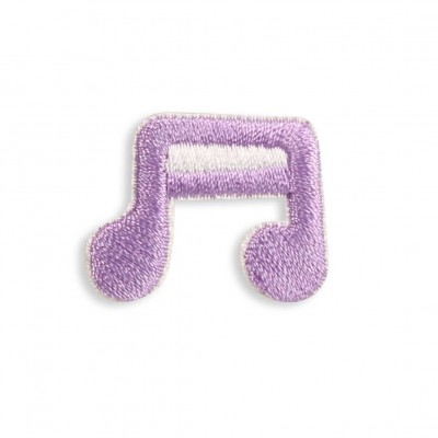 Autocollant sticker pour t&eacute;l&eacute;phone/tablette/ordinateur brod&eacute; en 3D - Violet music note