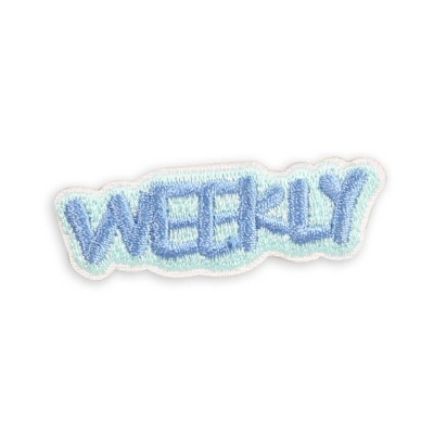 Autocollant sticker pour téléphone/tablette/ordinateur brodé en 3D - Weekly bleu