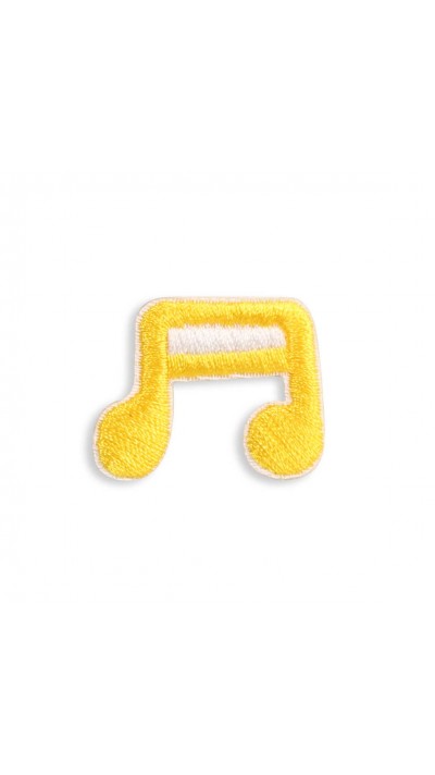 Autocollant sticker pour téléphone/tablette/ordinateur brodé en 3D - Yellow music note