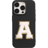 Sticker Aufkleber für Handy/Tablet/Computer 3D gestickt Weiss - Buchstabe A