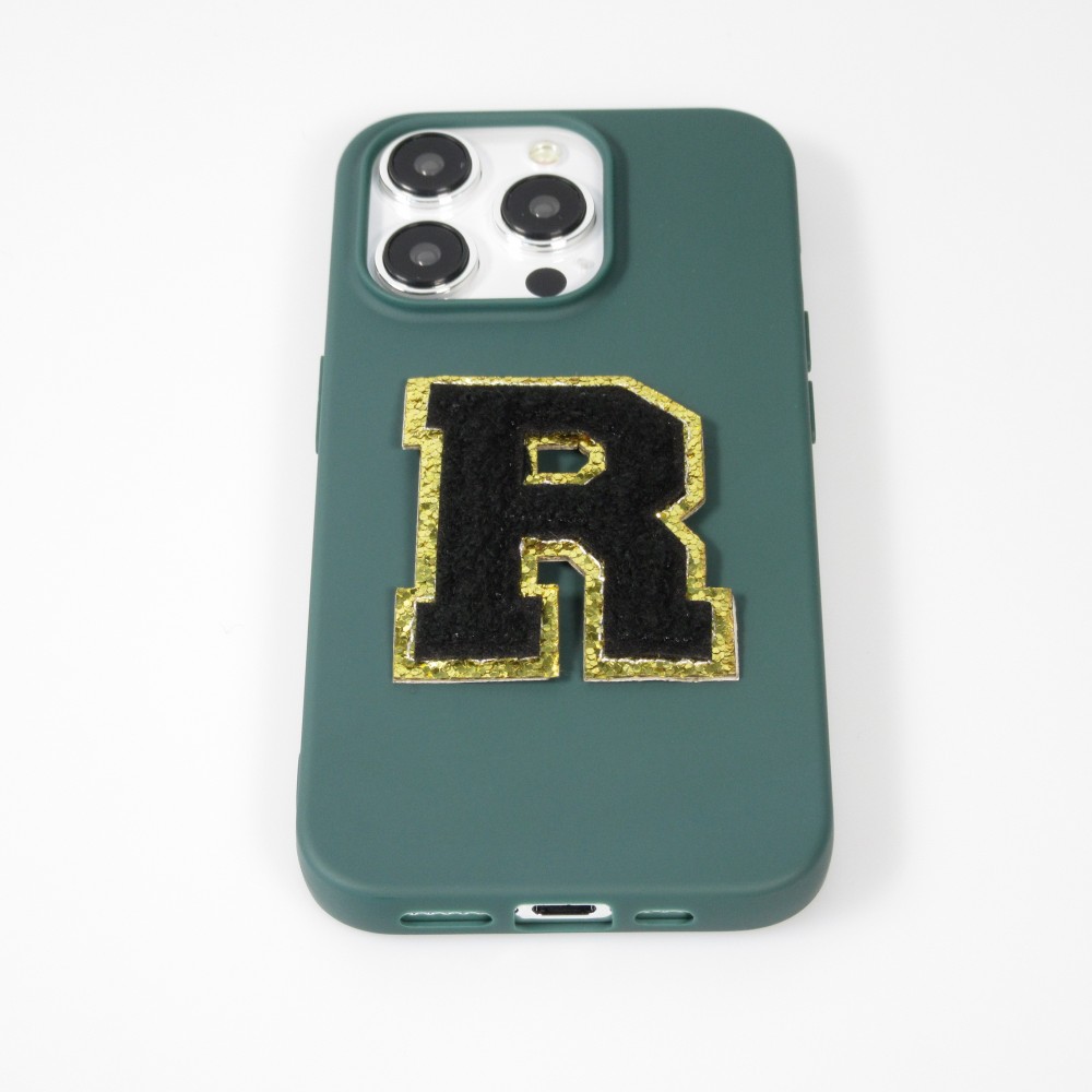 Sticker Aufkleber für Handy/Tablet/Computer 3D gestickt Schwarz - Buchstabe I