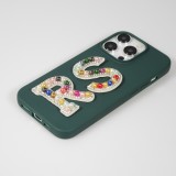 Autocollant sticker pour téléphone/tablette/ordinateur brodé en 3D pearls Rainbow - Lettre F