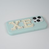 Sticker Aufkleber für Handy/Tablet/Computer 3D Pearls weiss - Buchstabe U