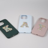 Autocollant sticker pour téléphone/tablette/ordinateur brodé en 3D pearls multi color - Lettre D