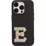 Autocollant sticker pour téléphone/tablette/ordinateur brodé en 3D pearls multi color - Lettre E