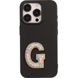 Autocollant sticker pour téléphone/tablette/ordinateur brodé en 3D pearls multi color - Lettre G