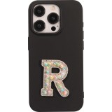 Autocollant sticker pour téléphone/tablette/ordinateur brodé en 3D pearls multi color - Lettre R