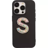 Autocollant sticker pour téléphone/tablette/ordinateur brodé en 3D pearls multi color - Lettre S