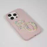 Autocollant sticker pour téléphone/tablette/ordinateur brodé en 3D pearls multi color - Lettre S