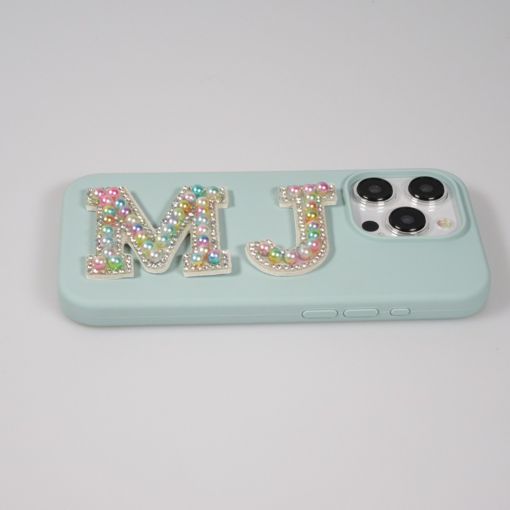 Sticker Aufkleber für Handy/Tablet/Computer 3D Pearls Multifarben - Buchstabe V