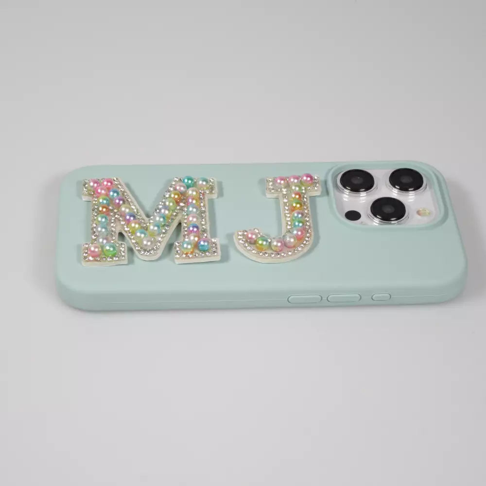 Sticker Aufkleber für Handy/Tablet/Computer 3D Pearls Multifarben - Buchstabe V
