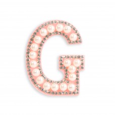 Sticker Aufkleber für Handy/Tablet/Computer 3D Pearls Rosa - Buchstabe G