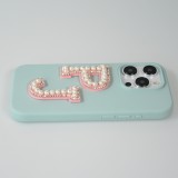 Sticker Aufkleber für Handy/Tablet/Computer 3D Pearls Rosa - Buchstabe K