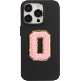Autocollant sticker pour téléphone/tablette/ordinateur brodé en 3D rose clair - Lettre O