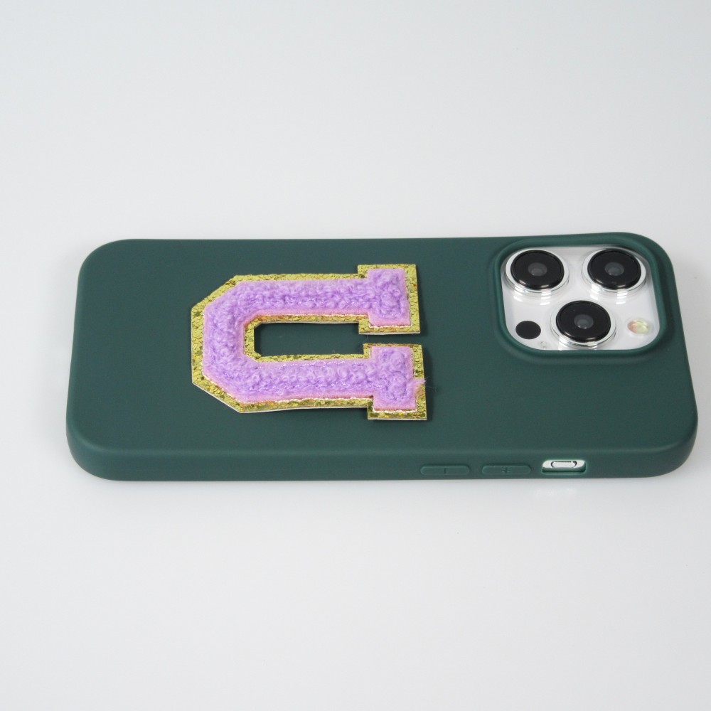Sticker Aufkleber für Handy/Tablet/Computer 3D gestickt Violett - Buchstabe M