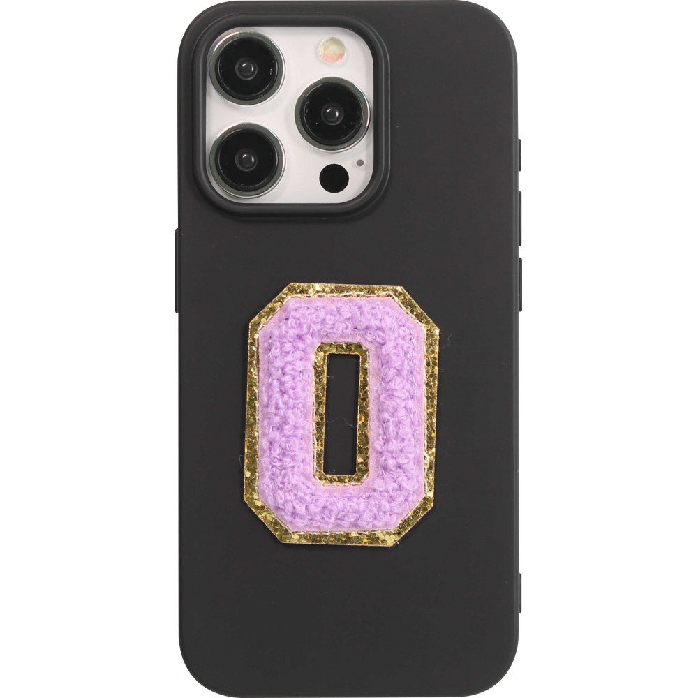 Autocollant sticker pour téléphone/tablette/ordinateur brodé en 3D violet - Lettre O