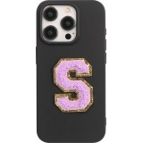 Autocollant sticker pour téléphone/tablette/ordinateur brodé en 3D violet - Lettre S