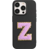 Autocollant sticker pour téléphone/tablette/ordinateur brodé en 3D violet - Lettre Z