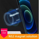 Universeller MagSafe Aufkleber für Smartphone Hüllen Android & iOS Plastiküberzug - Weiss