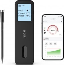 BFOUR Smart Bluetooth Fleisch Thermometer BF-30 Eco-Friendly Li-Ithium Akku LCD Display + APP