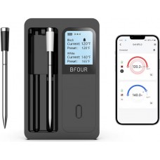 BFOUR Smart Bluetooth double thermomètre à viande BF-40 Eco-Friendly Batterie Li-Ithium Ecran LCD + APP