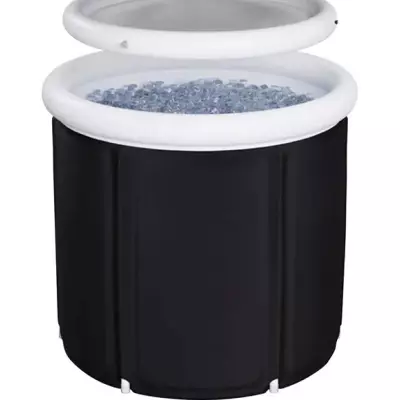 Baignoire pliable de haute qualité bain de glace 320L Ice Bath thérapie eau froide Indoor & Outdoor - Noir