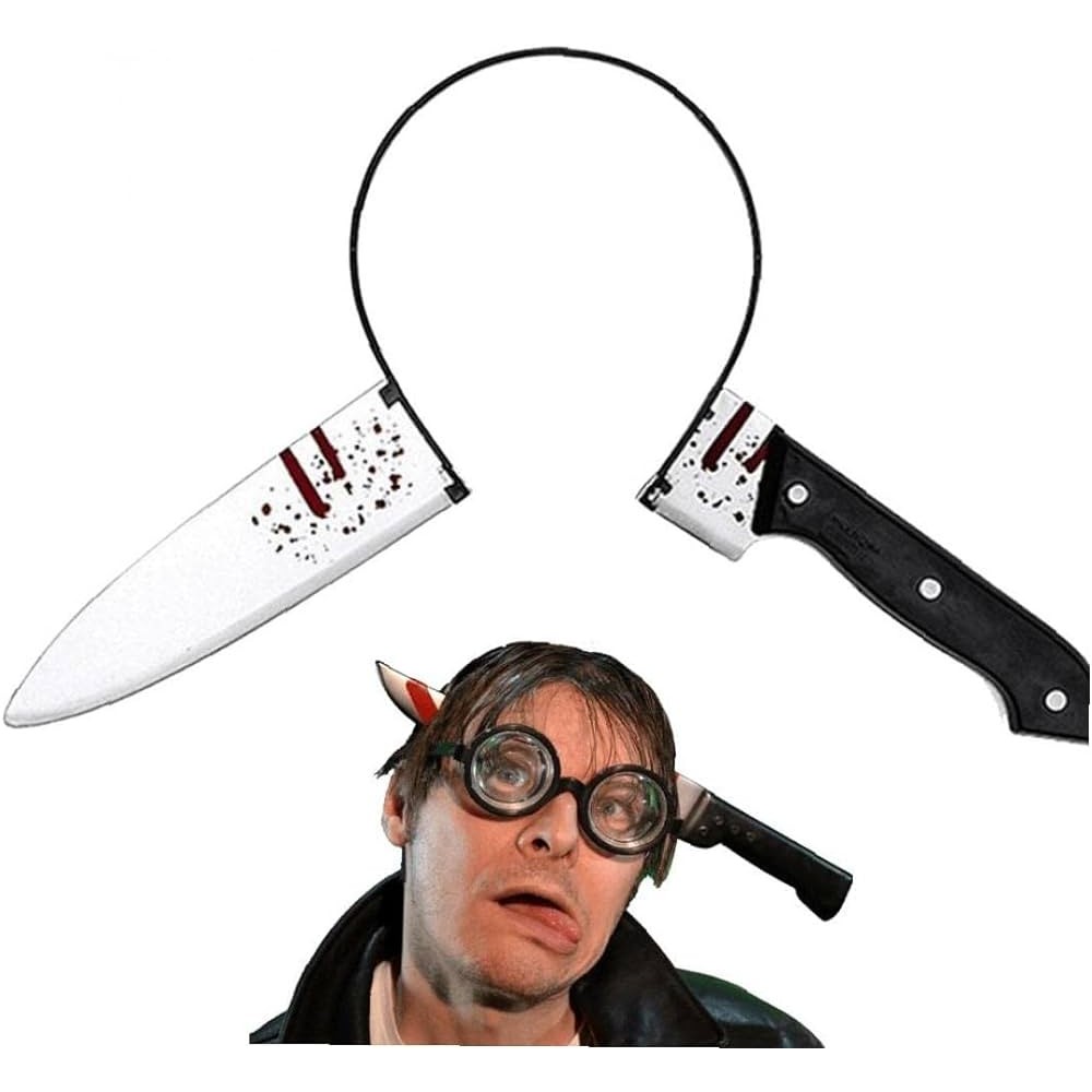 Bandeau serre-tête Halloween déguisement effrayant avec faux sang - Couteau