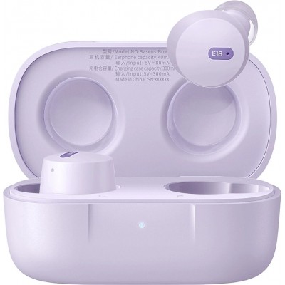 Baseus Bowie E18 Bluetooth 5.3 TWS In-Ear Kopfhörer IPX4 mit Ladeetui - Violett