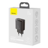 Baseus Ladegerät 20W USB und USB-C (Quick Charge) - Schwarz