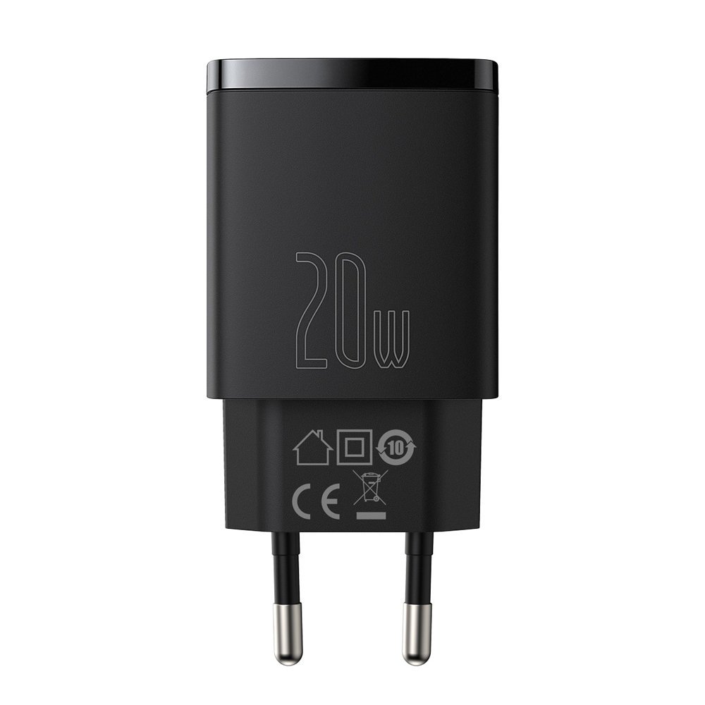 Baseus Ladegerät 20W USB und USB-C (Quick Charge) - Schwarz