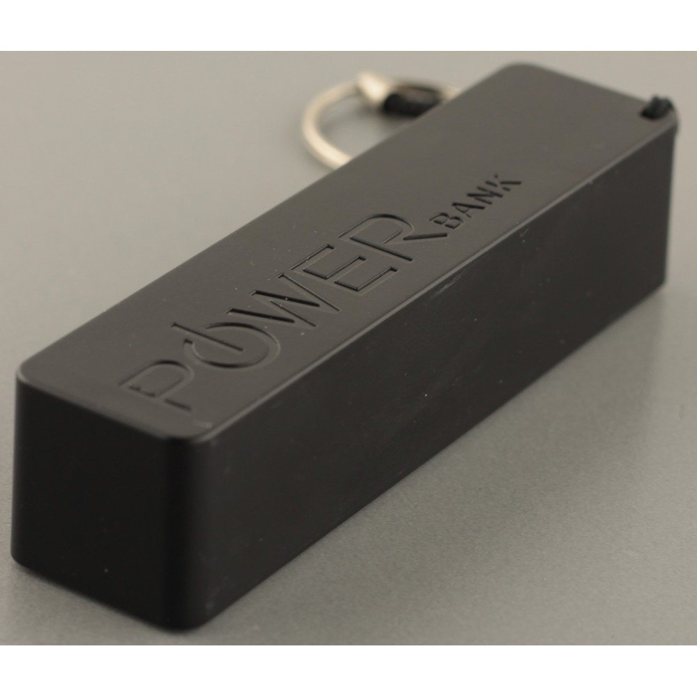 Tragbare & kompakte Power Bank - 2'600 mAh Kapazität USB-A Output Schlüsselanhänger - Schwarz