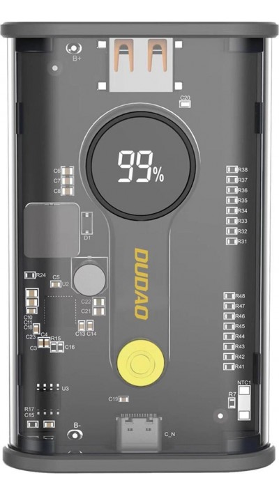 Batterie Externe 10000 mAh USB-C / USB-A 22.5W PD Dudao K16 - Noir