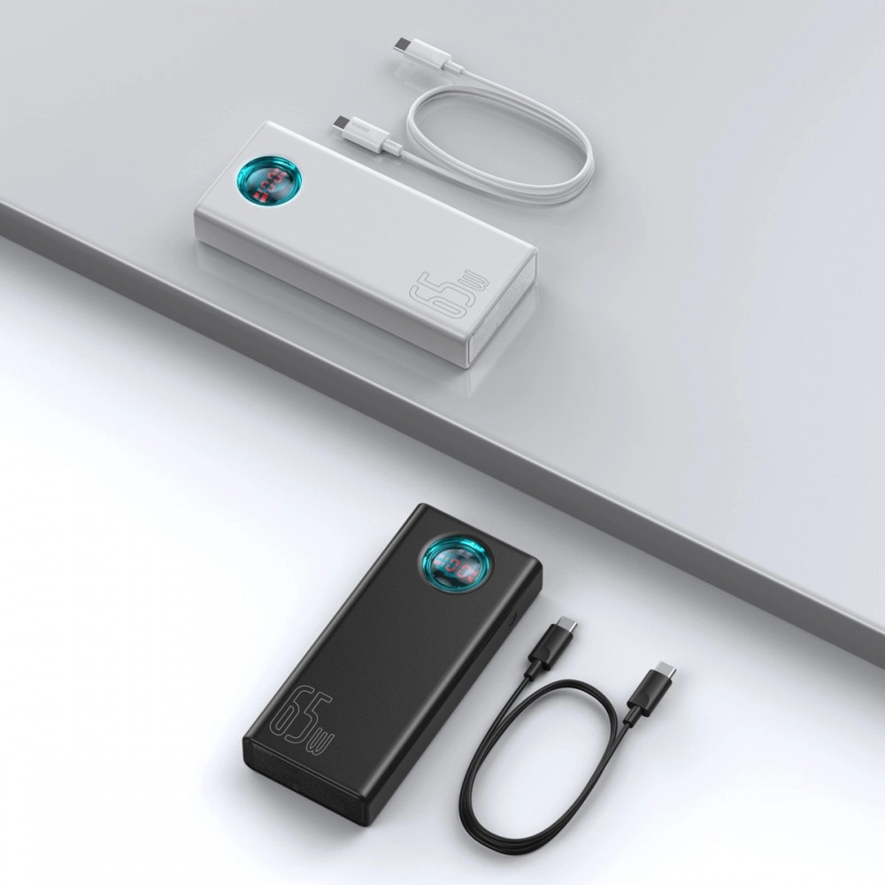 Baseus Amblight Powerbank 65W 30000mAh tragbare Ladegerät - Schwarz