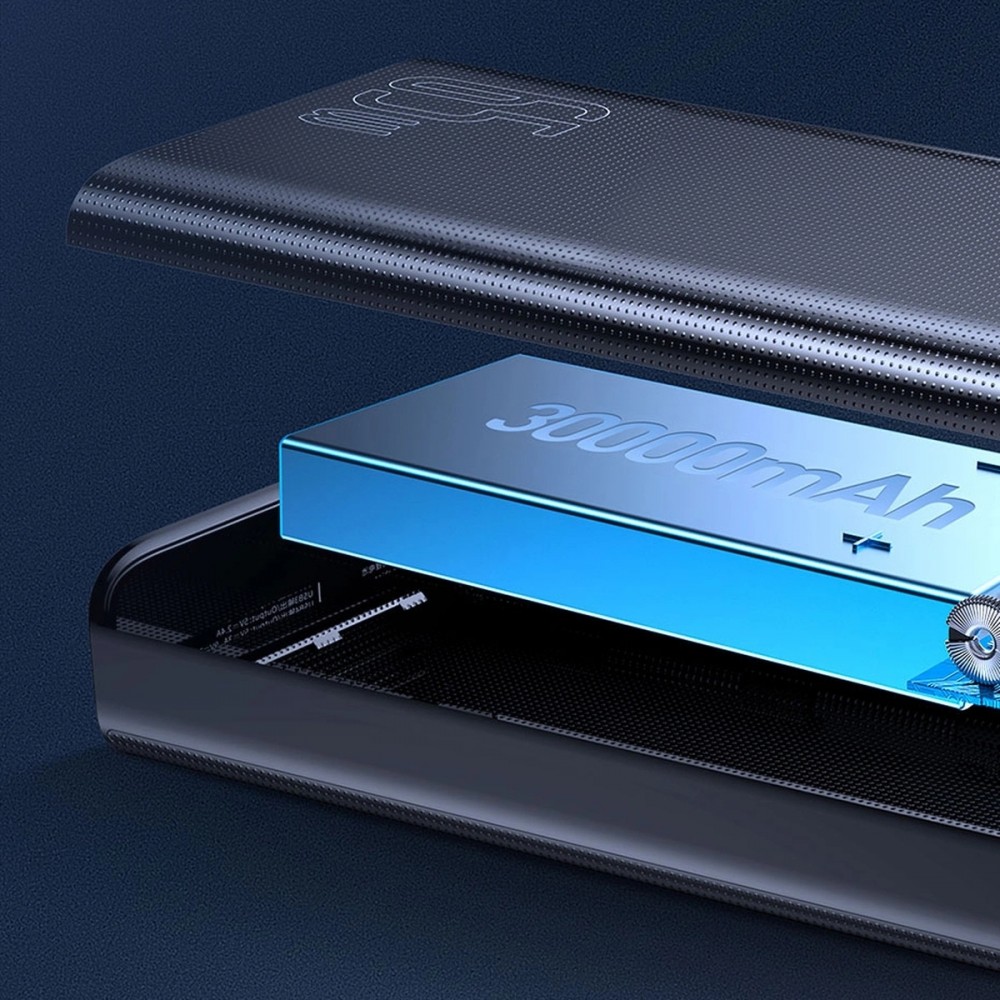 Baseus Amblight Powerbank 65W 30000mAh tragbare Ladegerät - Schwarz