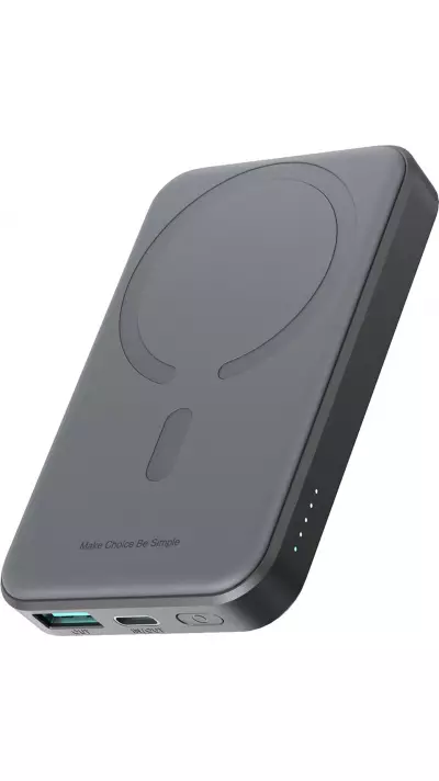 Batterie Externe Joyroom JR-W020 Mini 5000mAh USB-A / USB-C Induction 20W avec Câble USB-C - Noir
