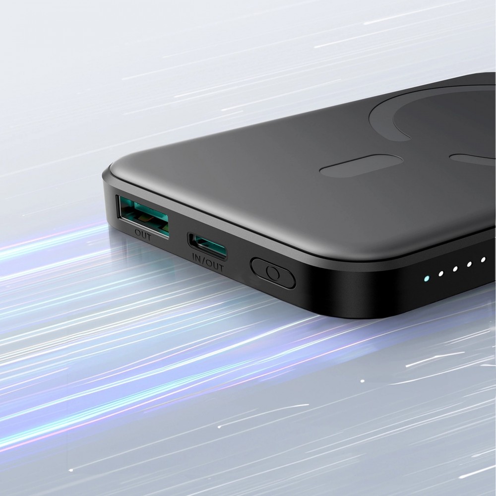 Batterie Externe Joyroom JR-W020 Mini 5000mAh USB-A / USB-C Induction 20W avec Câble USB-C - Noir