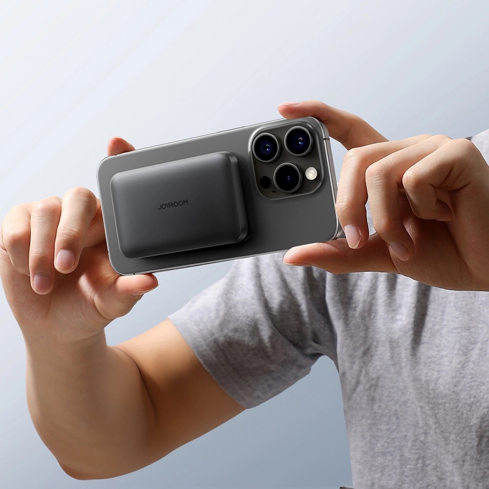 Batterie Externe Joyroom JR-W020 Mini 5000mAh USB-A / USB-C Induction 20W avec Câble USB-C - Noir
