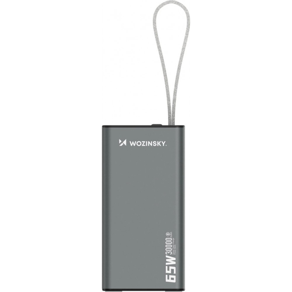 Batterie Externe Power Bank Wozinsky K65+ (65W) 30000mAh 2x USB-C 1x USB-A charge rapide - Noir