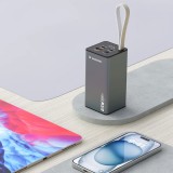 Batterie Externe Power Bank Wozinsky K65+ (65W) 30000mAh 2x USB-C 1x USB-A charge rapide - Noir