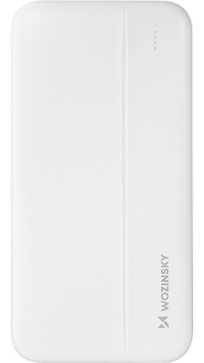 Batterie Externe Power Bank Wozinsky Li-Po 10000mAh USB-A / USB-C / Micro USB - Blanc