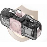 Batterie Externe Wozinsky WF16-YCS 5000mAh 15W USB-C Mini avec Câble USB-C Intégré et Chargeur Apple Watch - Rose